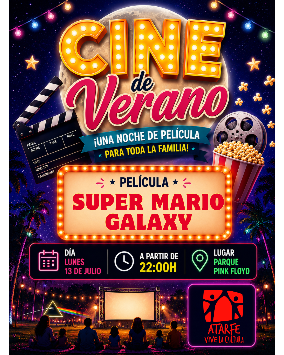 Una noche de cine, aventuras y diversión bajo las estrellas Una noche de cine, aventuras y diversión bajo las estrellas