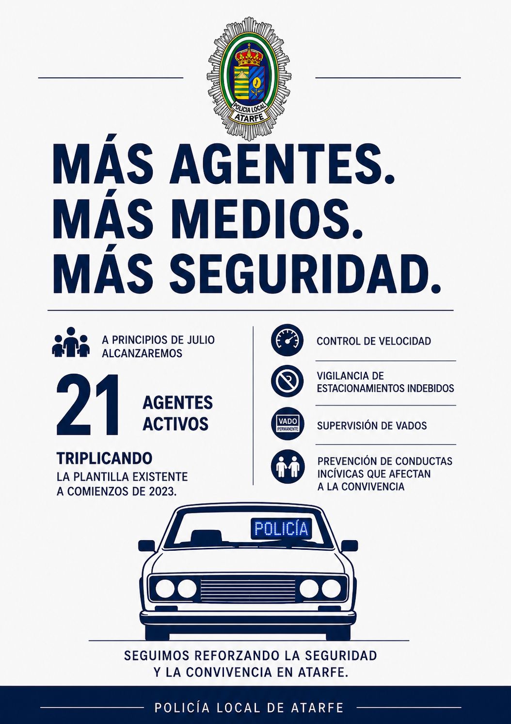Más medios para una Policía Local más preparada. Más medios para una Policía Local más preparada.