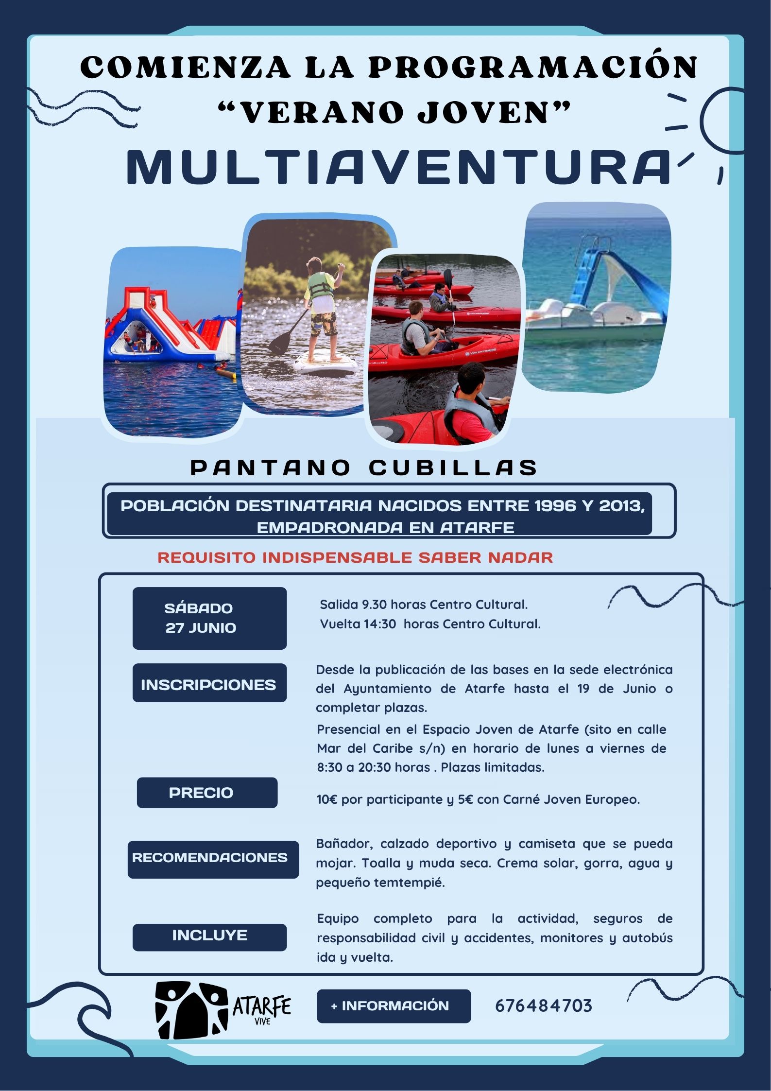Jornada de Multiaventura en el Pantano de Cubillas Jornada de Multiaventura en el Pantano de Cubillas