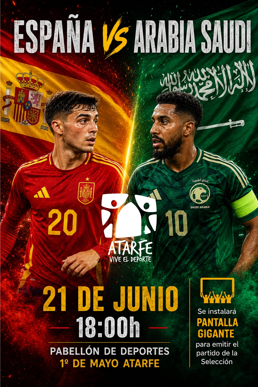 El partido de España se vive en Atarfe El partido de España se vive en Atarfe