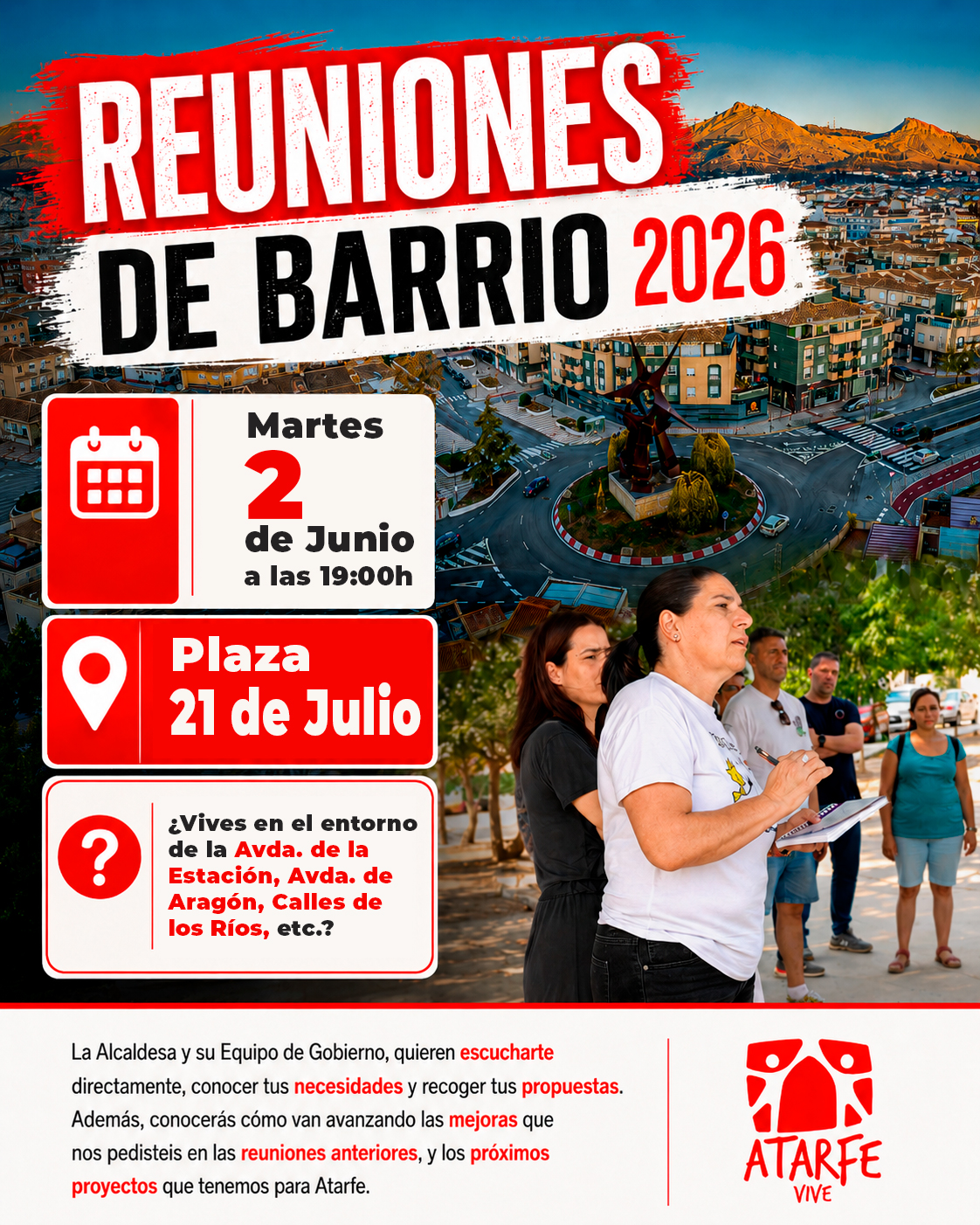 ¡Esta tarde! Pon voz a tu barrio ¡Esta tarde! Pon voz a tu barrio